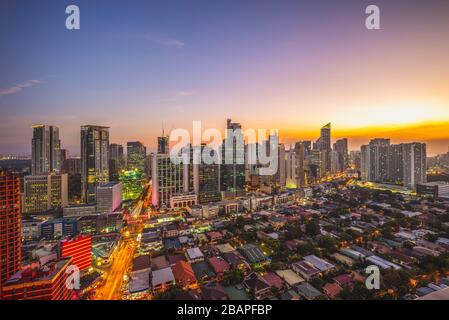 Skyline von Makati, Manila, Philippinen Stockfoto