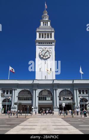 San Francisco, Kalifornien - 27. August 2019: San Francisco Ferry Building, San Francisco, Kalifornien, USA. Stockfoto