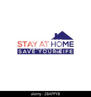 Coronavirus Disease (COVID-19) Social Awareness Design. 2019-nCov/Novel Corona Virus Stay Home & Stay Safe Awareness Typografie Vector Template Stock Vektor