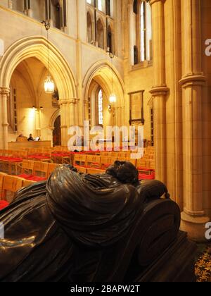 Innenräume der Christ-Church-Kathedrale oder, was noch eher der Fall ist, der Kathedrale der Heiligen Dreifaltigkeit in Dublin, Irland, Republik Irland Stockfoto