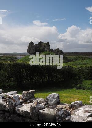 Clonmacnoise Castle, Kloster von Clonmacnoise, gegründet im Jahr 544, County Offaly, Republik Irland Stockfoto