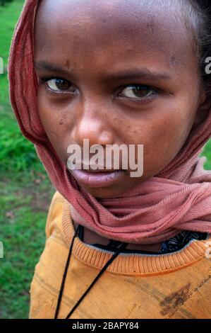 Tis Issat Oder Tissisat. Der Blaue Nilfall ist ein Wasserfall am Fluss Blauer Nil in Äthiopien. Es ist bekannt als TIS Abay in Amharic, was 'großer Rauch bedeutet Stockfoto