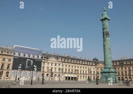 PARISER LOCKDOWN 10. TAG Stockfoto