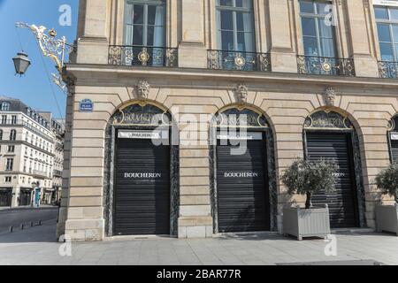PARISER LOCKDOWN 10. TAG Stockfoto