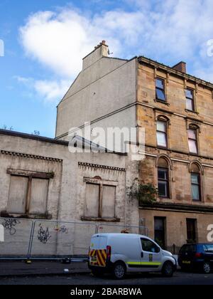 Glasgow, Schottland, Großbritannien. Oktober 2019: Schottische Architektur in Govanhill, Glasgow. Stockfoto