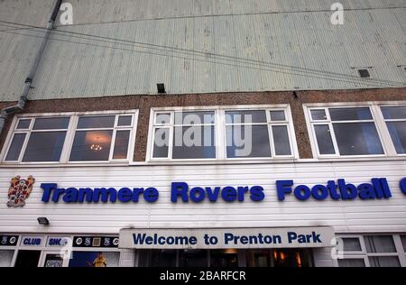 Allgemeiner Blick auf den Prenton Park, der Heimat der Tranmere Rovers Stockfoto