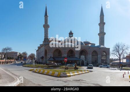 Der ESL Cami (Altes Cami) in der türkischen Provinz Edirne. Stockfoto