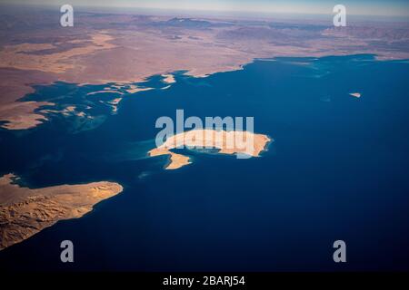 Saudi Arabien Golf von Aqaba Straits von Tiran Stockfoto