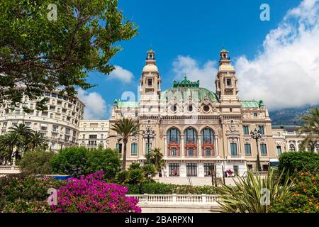 Salle Garnier - berühmter Glücksspiel- und Unterhaltungskomplex in Monte Carlo, Monaco. Stockfoto