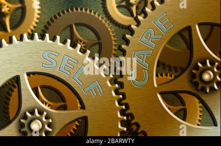 Handschriftertext schreibt Self Care. Konzeptionelles Foto die Praxis, Maßnahmen zur Verbesserung des einen zu ergreifen, ist die eigene Gesundheit Stockfoto