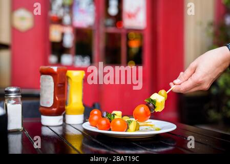 Ein chilenischer Vegi-Platter Stockfoto