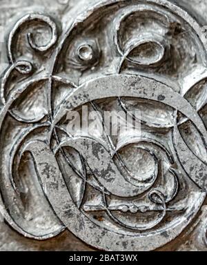 Antike Bleibriefe für eine Druckmaschine Stockfoto