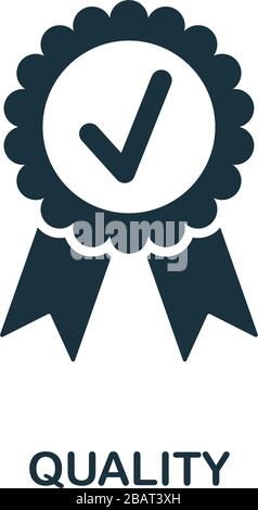 Qualitätssymbol. Einfaches Element aus der Audit-Sammlung. Symbol für gefüllte Qualität für Vorlagen, Infografiken und mehr Stock Vektor