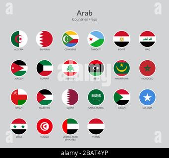 Arabische Länder zeigen Ikonen Kollektion an Stock Vektor