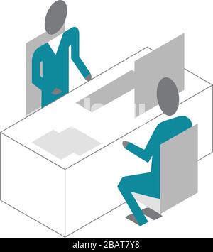 3D-Vektor der Bankberatung Stock Vektor