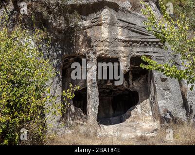 Daedalus Felsengruft türkei in der Stadt Fethiye. Stockfoto