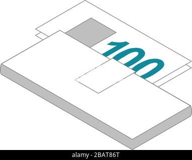 3D-Vektor der Banknotizen Stock Vektor