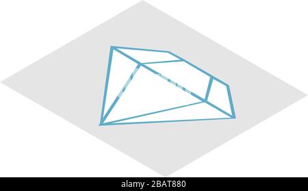3D-Vektor eines Diamanten Stock Vektor