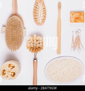 Flache Laienzusammensetzung ohne überflüssige Hauswerkzeuge Stockfoto
