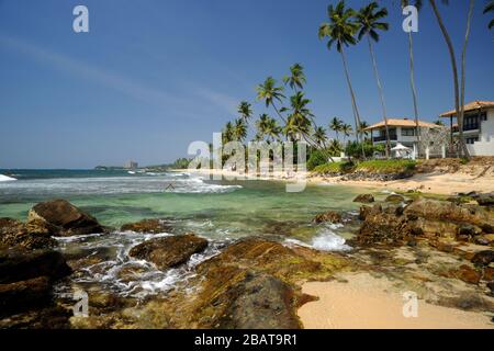 Sri Lanka, Galle, Unawatuna, Thalpe, Mihiripenna Strand Stockfoto