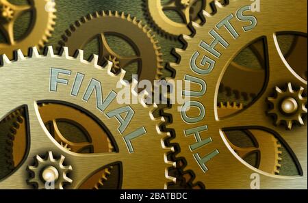 Handschrift text Abschließende Gedanken schreiben. Konzeptionelle Foto den Abschluss oder die letzten paar Sätze innerhalb ihrer Schlussfolgerung Stockfoto