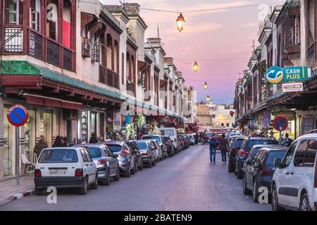 Jüdischen Viertel Häuser, die Mellah, Fes, Marokko Stockfoto