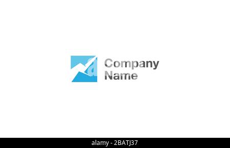 Vektorblaues Logo, auf dem abstrakte Weltkugel abgebildet ist. Stock Vektor