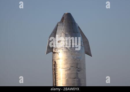 Nasenteil des Testfahrzeugs Stockfoto