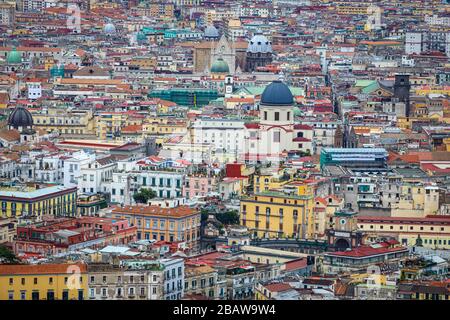 Blick auf Neapel, Italien Stockfoto