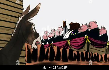 ANIMAL FARM 1954 Halas und Batchelor Cartoon basierend auf dem Roman von George Orwell Stockfoto