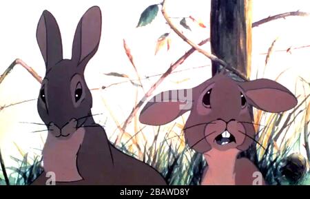 WATERSHIP DOWN 1978 Nepenthe-Productions-Zeichentrickfilm auf der Grundlage des Romans von Richard Adams aus dem Jahr 1972 Stockfoto