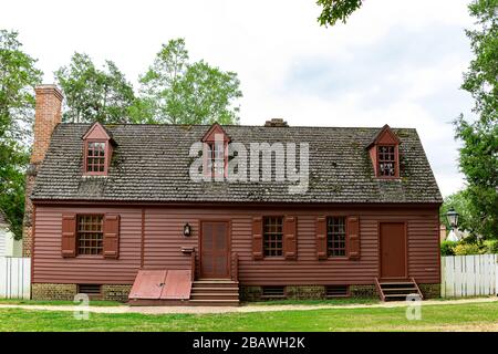 William Randolph Unterkünfte in Colonial Williamsburg. Stockfoto