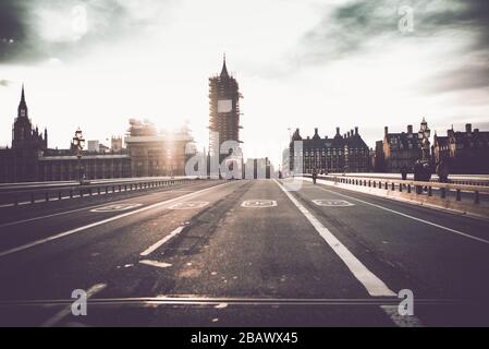 London in Quarantäne Stockfoto