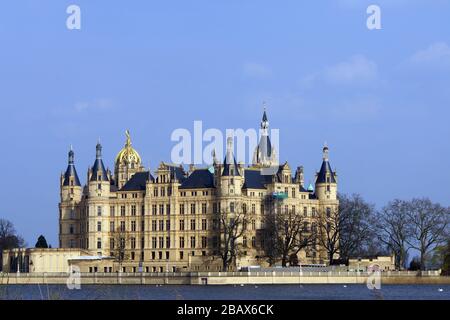 Schweriner Schloss - Sitz des Landtages, Schwerin, Mecklenburg-Vorpommern, Deutschland Stockfoto