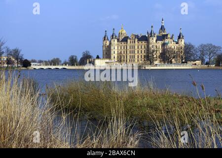 Schweriner Schloss - Sitz des Landtages, Schwerin, Mecklenburg-Vorpommern, Deutschland Stockfoto