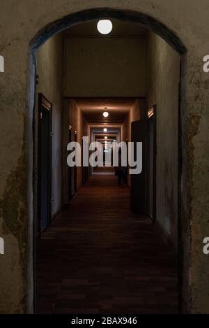 Im KZ-Konzentrationslager von Dachau-Bayern/Deutschland Stockfoto