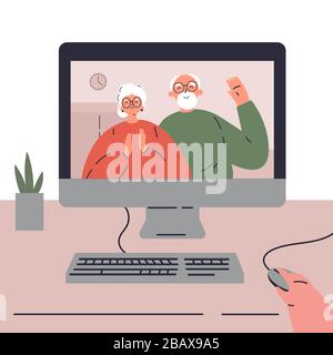 Kommunikation während der Quarantäne des Coronavirus Stock Vektor