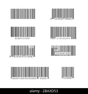 Einfacher Barcode-Satz Stock Vektor