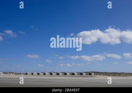 strandhäuser aus holz zu mieten in Kijkduin, DEN HAAG, Holland Stockfoto