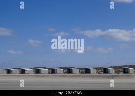 strandhäuser aus holz zu mieten in Kijkduin, DEN HAAG, Holland Stockfoto