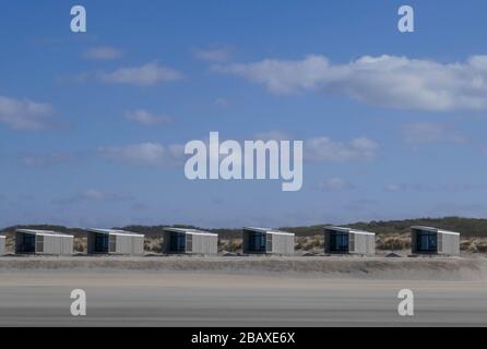 strandhäuser aus holz zu mieten in Kijkduin, DEN HAAG, Holland Stockfoto