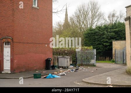 Leere Straßen in Bad während der COVID-19-Pandemie Stockfoto