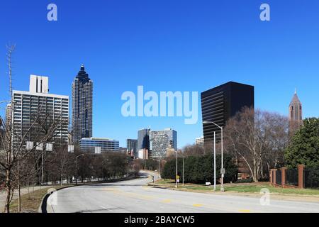Das Stadtbild von Atlanta, Georgia an einem sonnigen Tag Stockfoto
