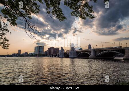 Ein warmer Sommertag in Boston City Stockfoto