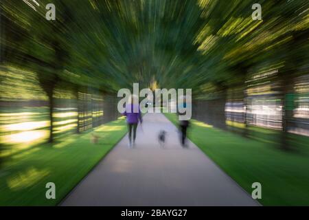 Abstraktes Bild der Zeitreise Stockfoto