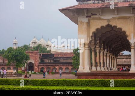 Roten Fort, Agra, Uttar Pradesh, Indien Stockfoto