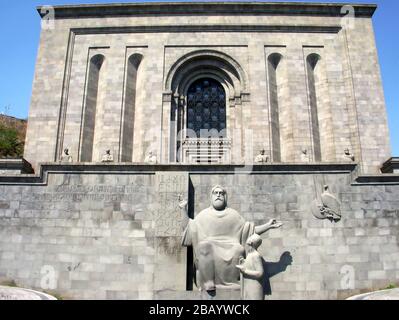 Matenadaran, offiziell Mesrop Mashtots Institute of Ancient Manuscript, Armenia, Jerewan. Stockfoto