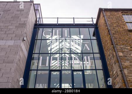 Dublin, Irland - 7. Februar 2020: Chester Beatty Library Entry. Dublin, Irland. Dublin, Irland Stockfoto