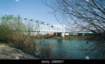 Hendrix Brücke in Zagreb, über den Fluss Sava Stockfoto