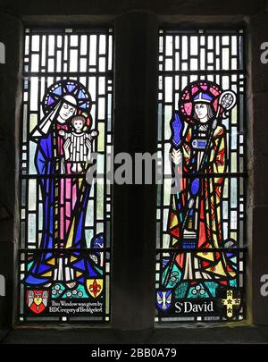 Jungfrau und Kind mit dem heiligen David Stockfoto